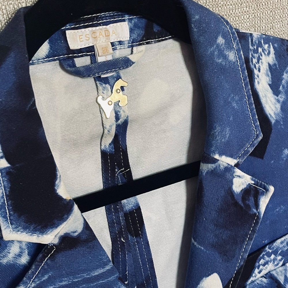 Escada Woman Blue Jacket